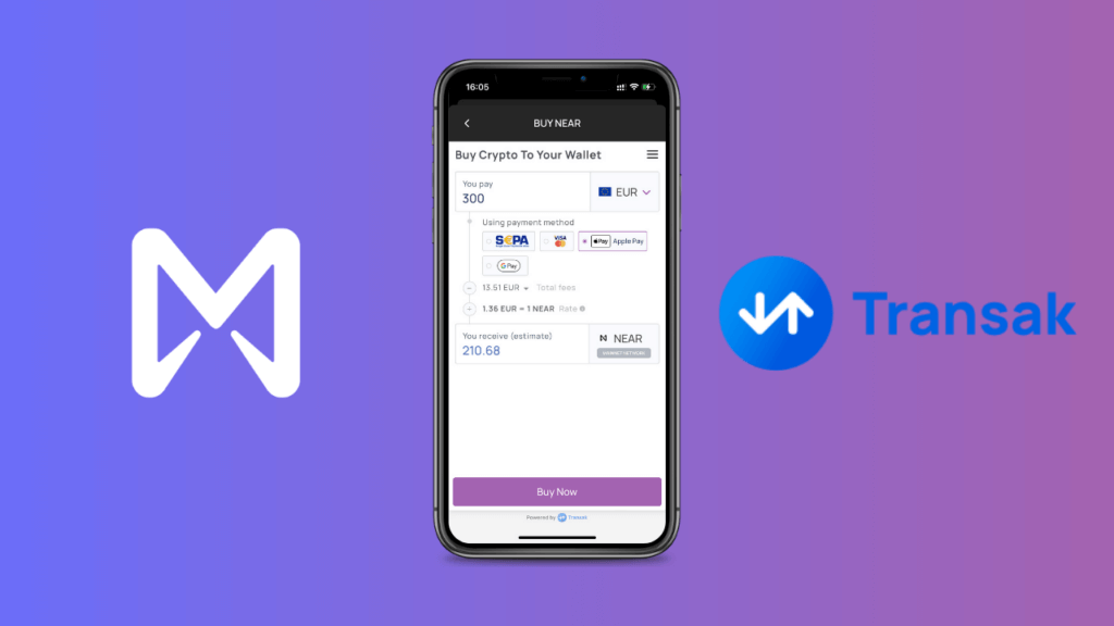 Buy NEAR from your phone with transak and NEAR Mobile integration