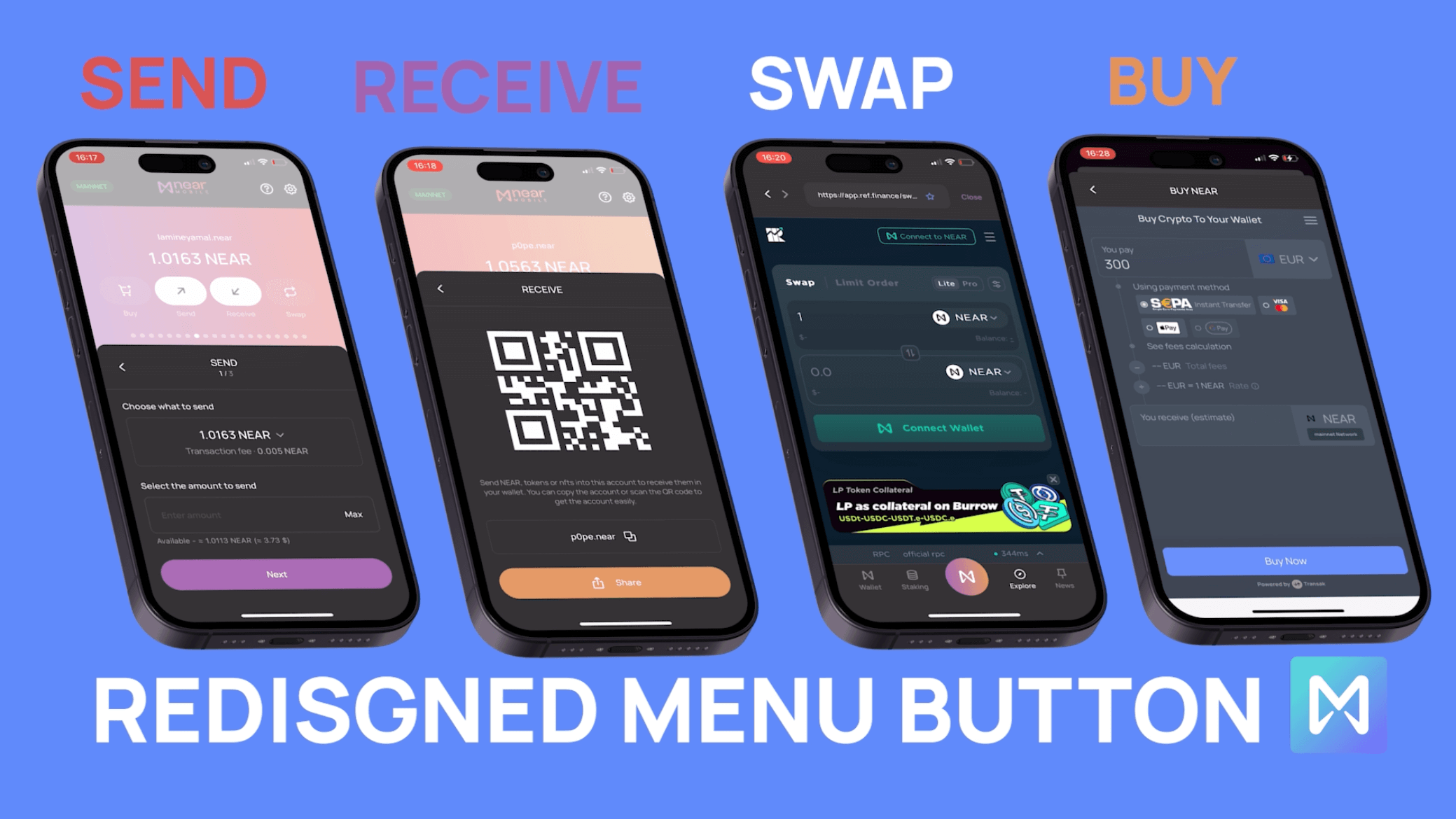 Redesigned menu button