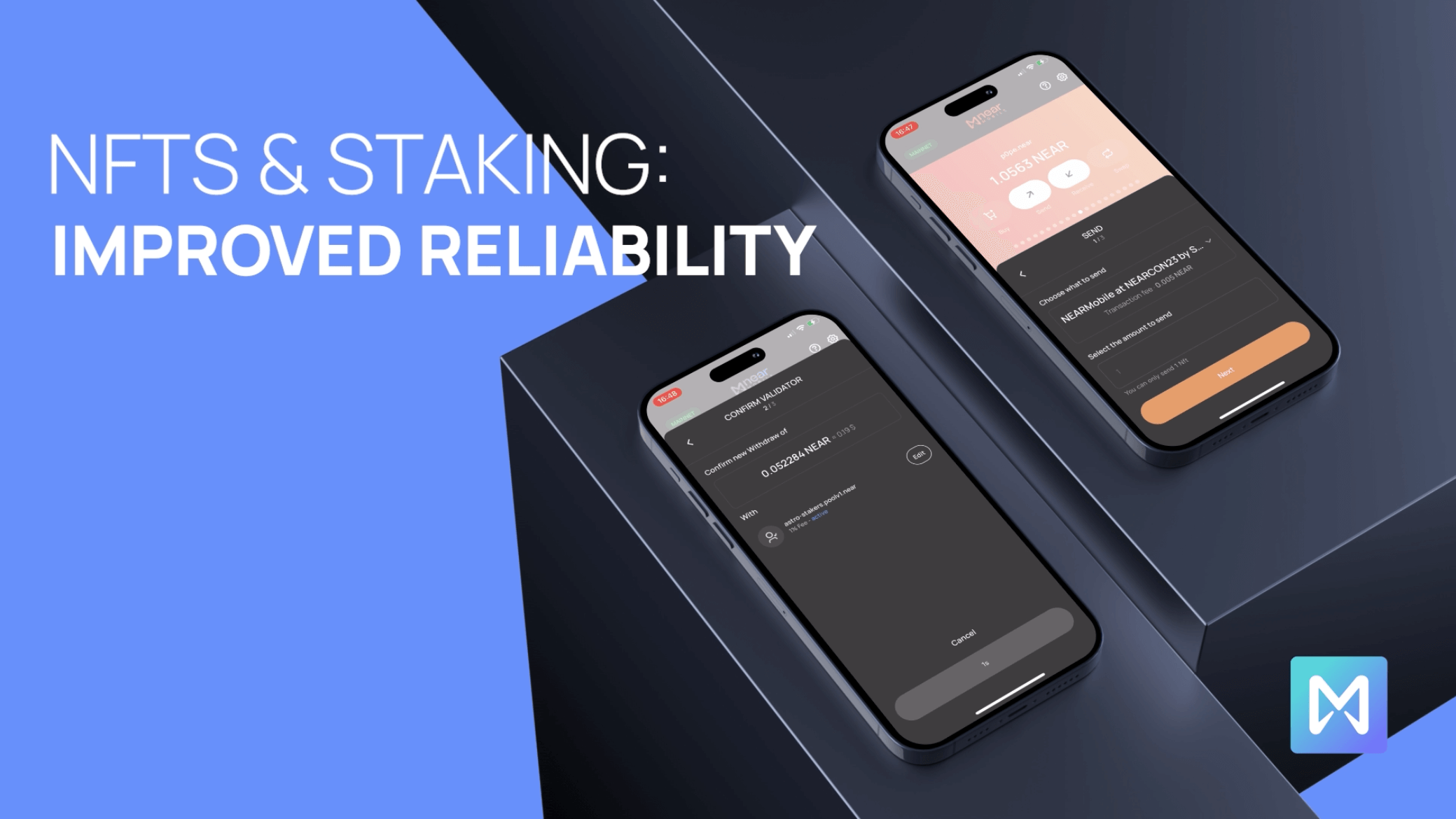 Near mobile new version improved staking and nfts